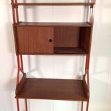Vintage freestanding wall unit with desk