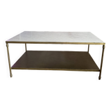 Table basse marbre et laiton