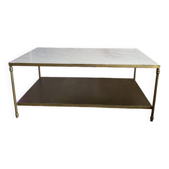 Table basse marbre et laiton
