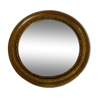 Vintage golden mirror from the 70s, 19cm