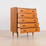 Scandinavian Teak Chest of Drawers, 1960s, Mid-Century Modern