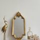 Vintage rectangular baroque mirror in golden resin