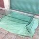 Table basse en verre courbe XXe
