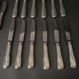 Set of 14 silver-plated knives from Christofle, uniplat model