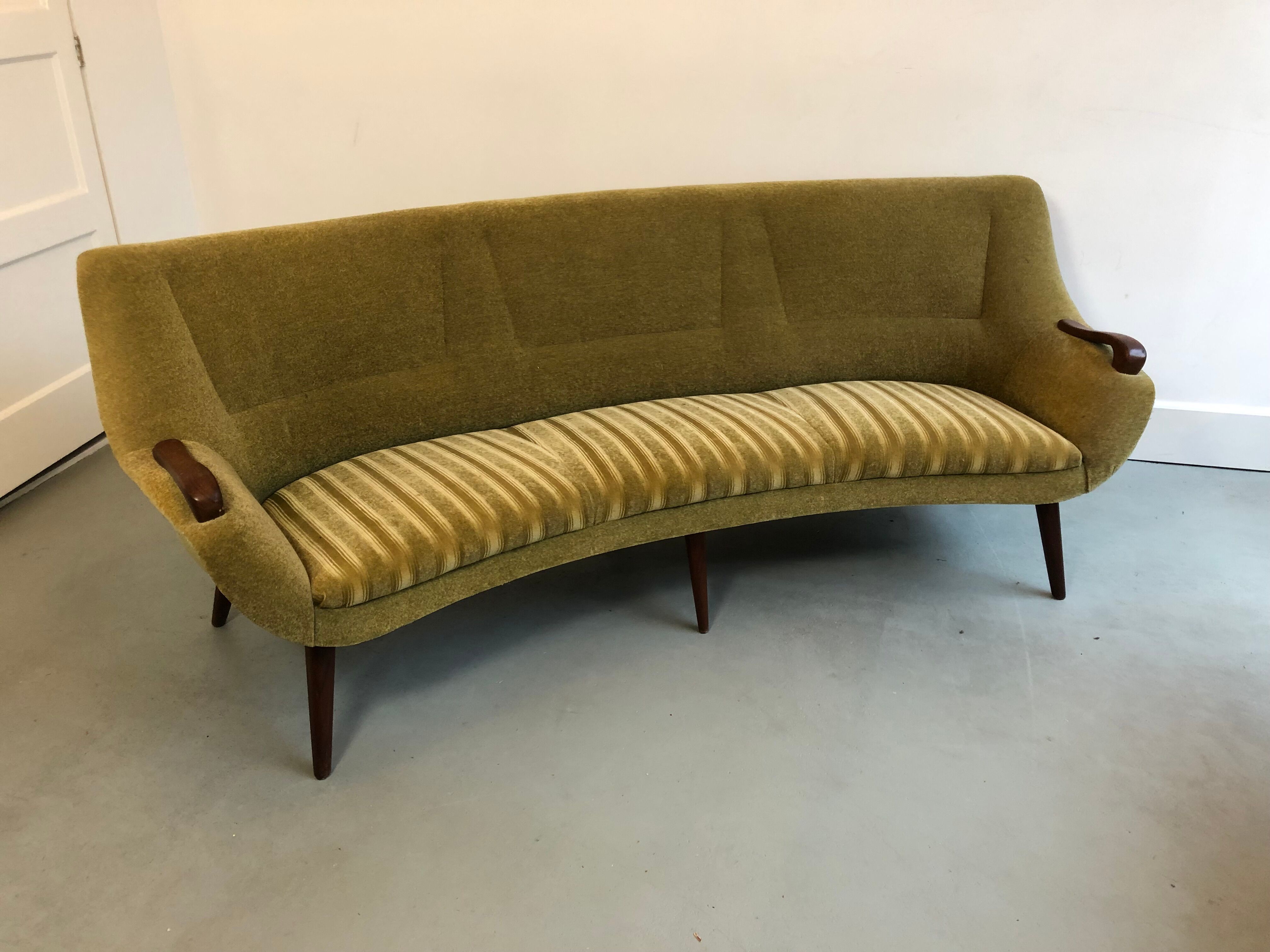 Fifties curved sofa
