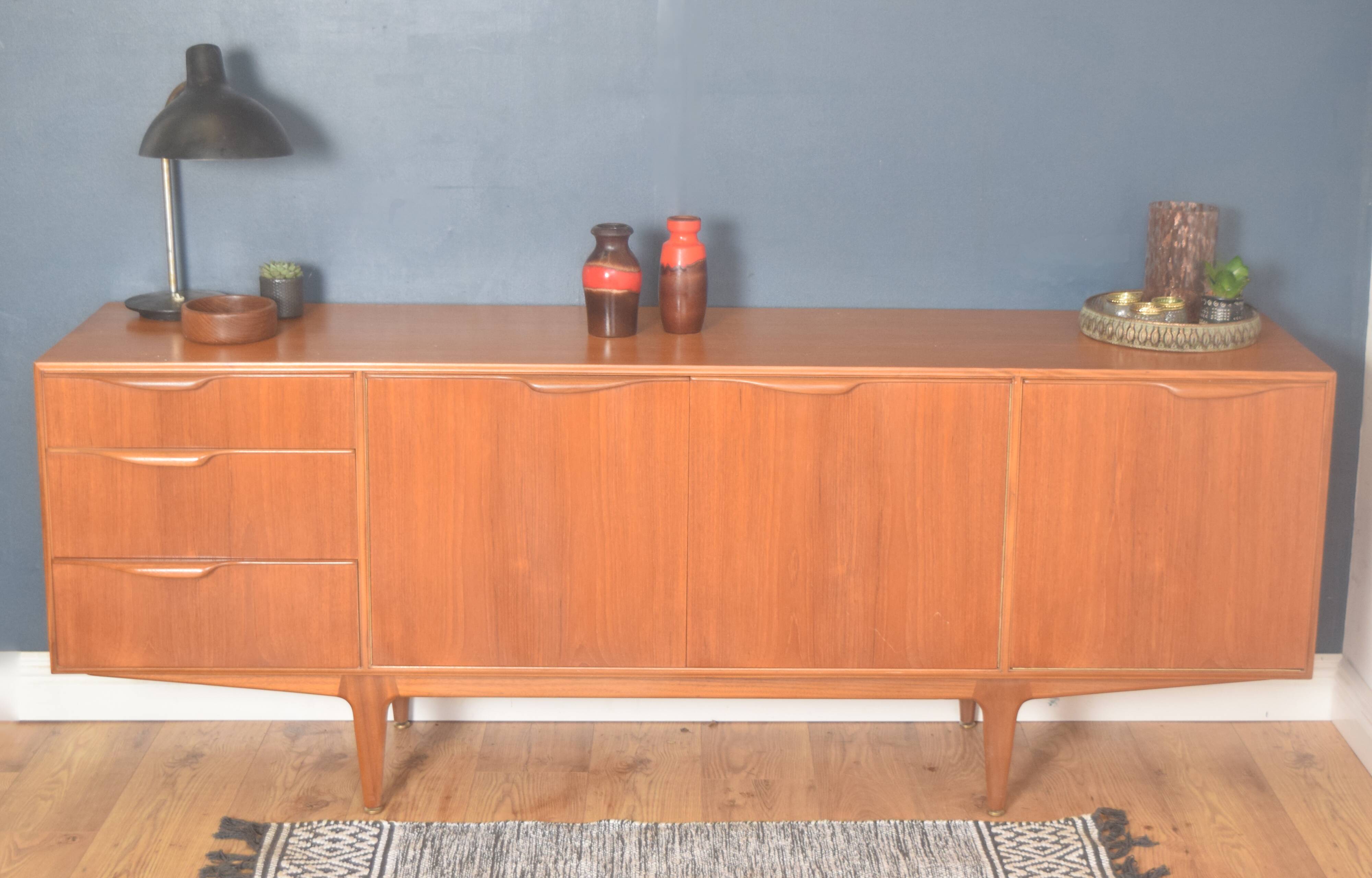 Restored Teak 1960s Long Mcintosh Dunvegan Teak Sideboard