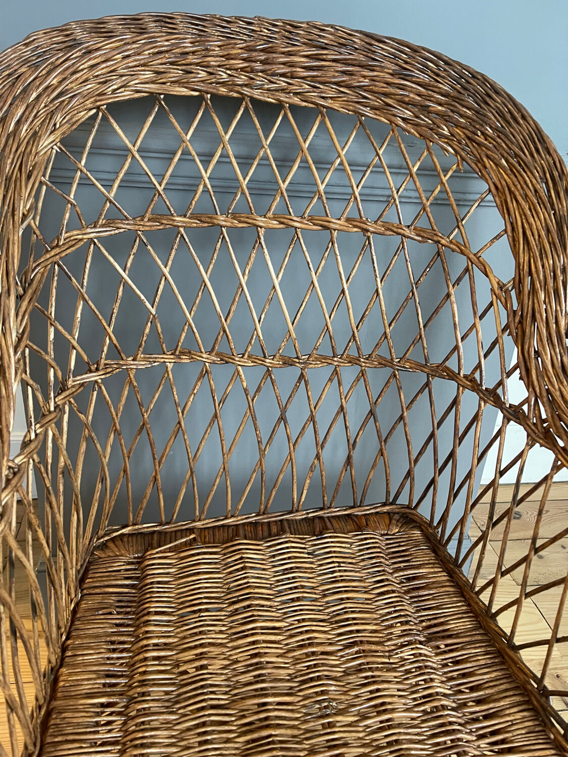 Vintage rattan armchair