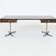 Trau Arredamenti Metallici S.P.A. large desk in rosewood Italy 1960