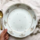 Hollow dish golden white porcelain berry