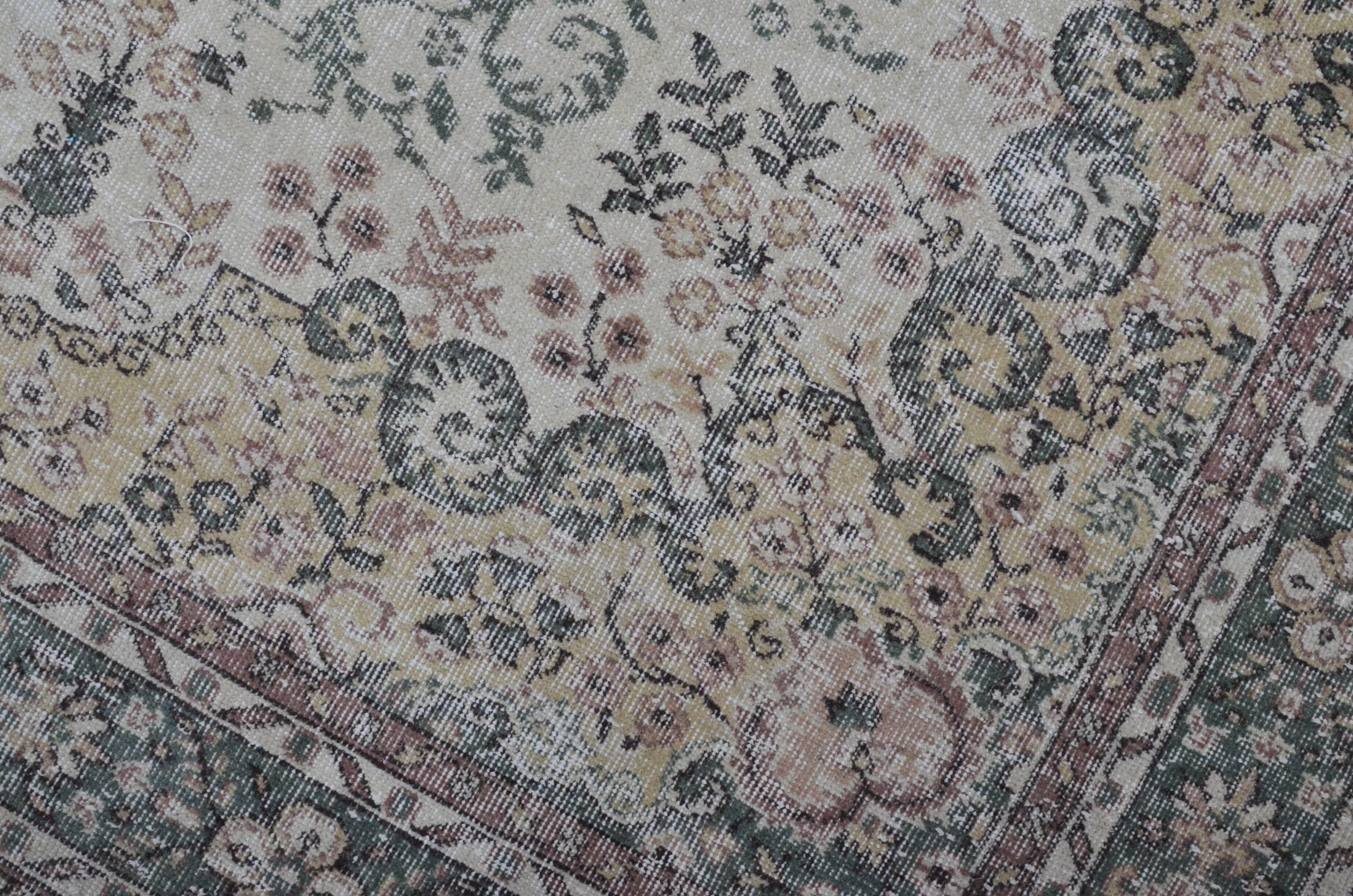 Nomadic Turkish Handknotted Floral Rug sku 3255