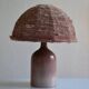 Vintage ceramic and wool lamp