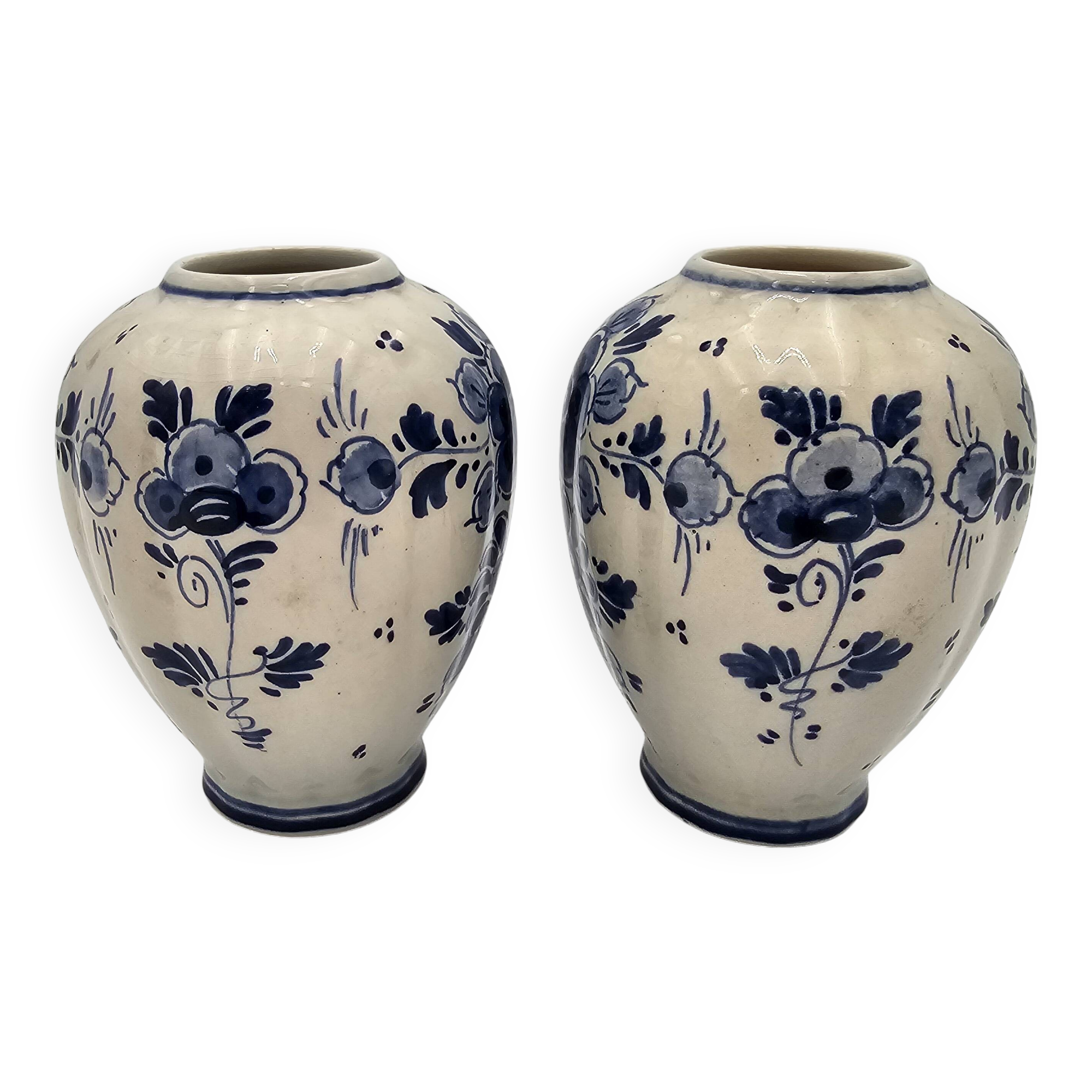 Pair of Delft vases