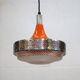 Vintage Chrome & Orange Pendant Lamp - 1970s Massive Belgium Lighting