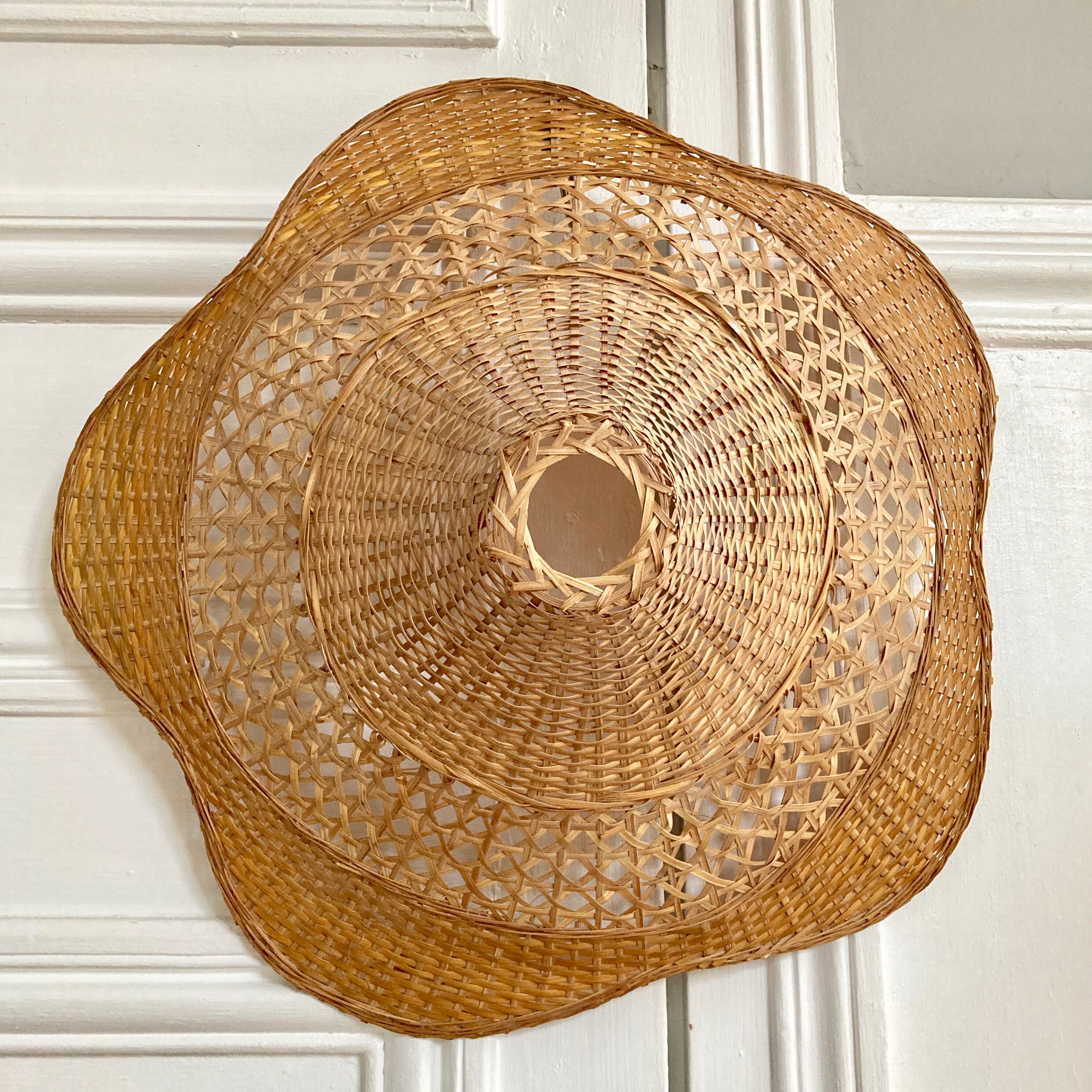Hanging flower in wicker rattan