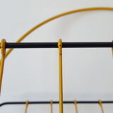 Black and yellow metal magazine holder 70s