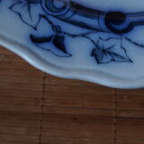 Compotier anglais ancien terre de fer "Rose & Ivy" B.W.M & Cie