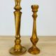Paire de bougeoirs bois
