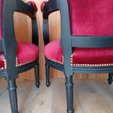 Pair of Louis XV style cabriolet armchairs