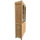 Parisian glass cabinet in solid raw oak, 1950