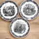 Lot de 3 assiettes, scène de chasse, Villeroy & Boch