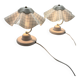 Pair of table lamps with pleated shades – 1980s