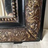 Antique Louis Philippe mirror in black and gold, 93X68cm