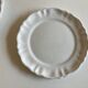 Set de 4 assiettes plates en terre vernissée à godrons moustier 1970