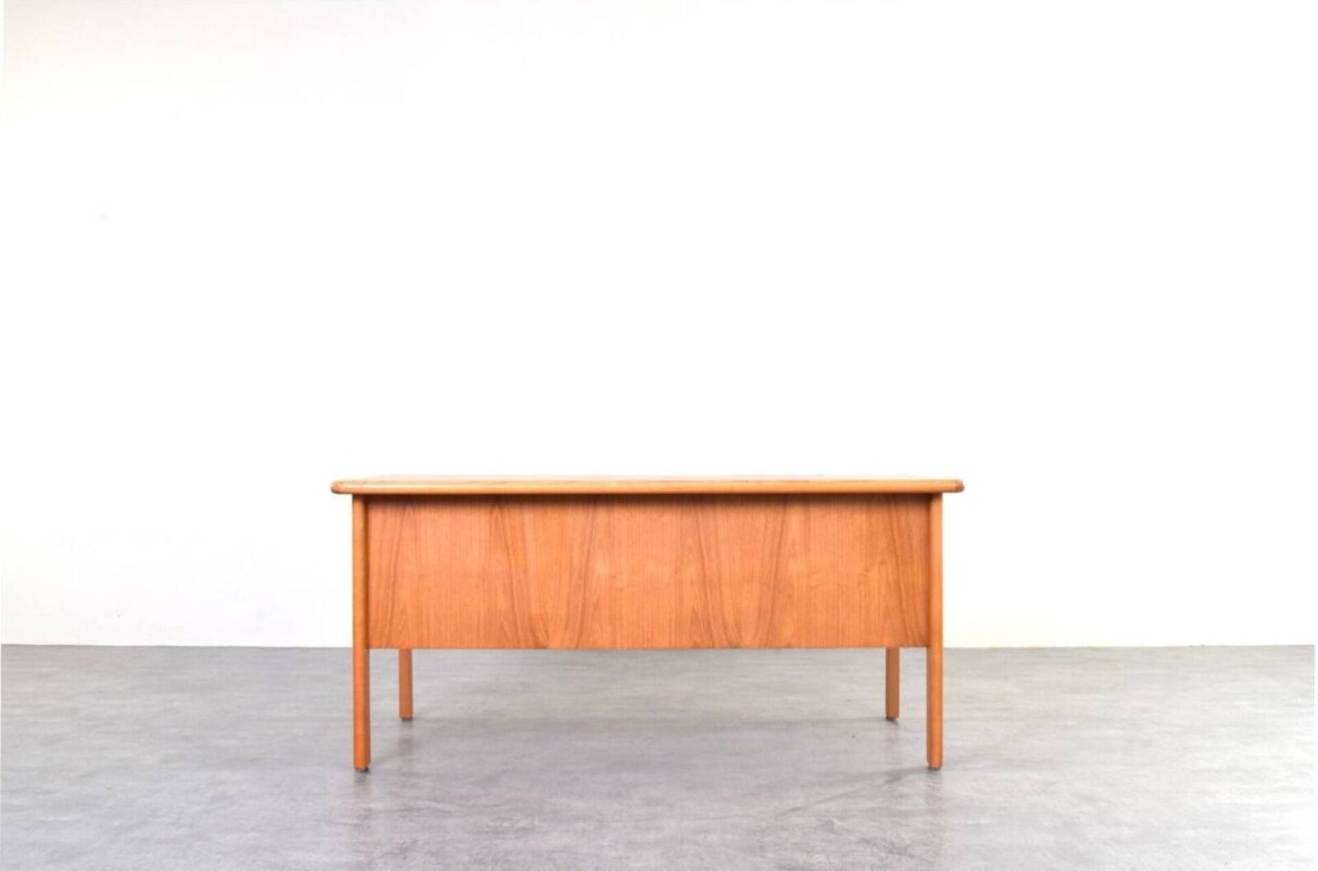 Teak Danish Desk and Two Armchairs