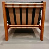 Massive oak chair Scandinavian design 1960.