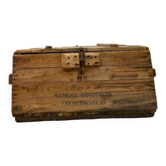 Vintage industrial wooden chest