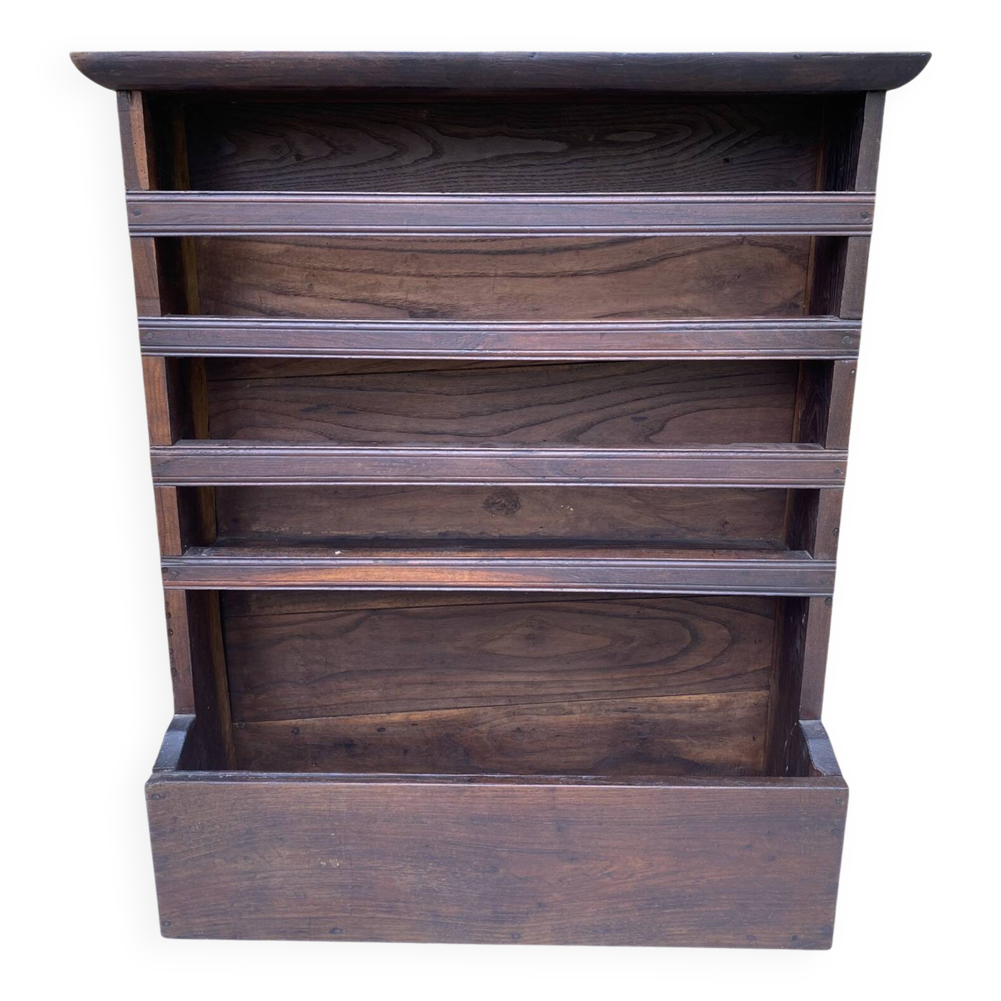 Antique wooden plate rack cupboard.