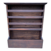 Antique wooden plate rack cupboard.