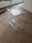 Plexiglas and gold metal rolling table