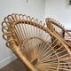 60s design rattan armchairs