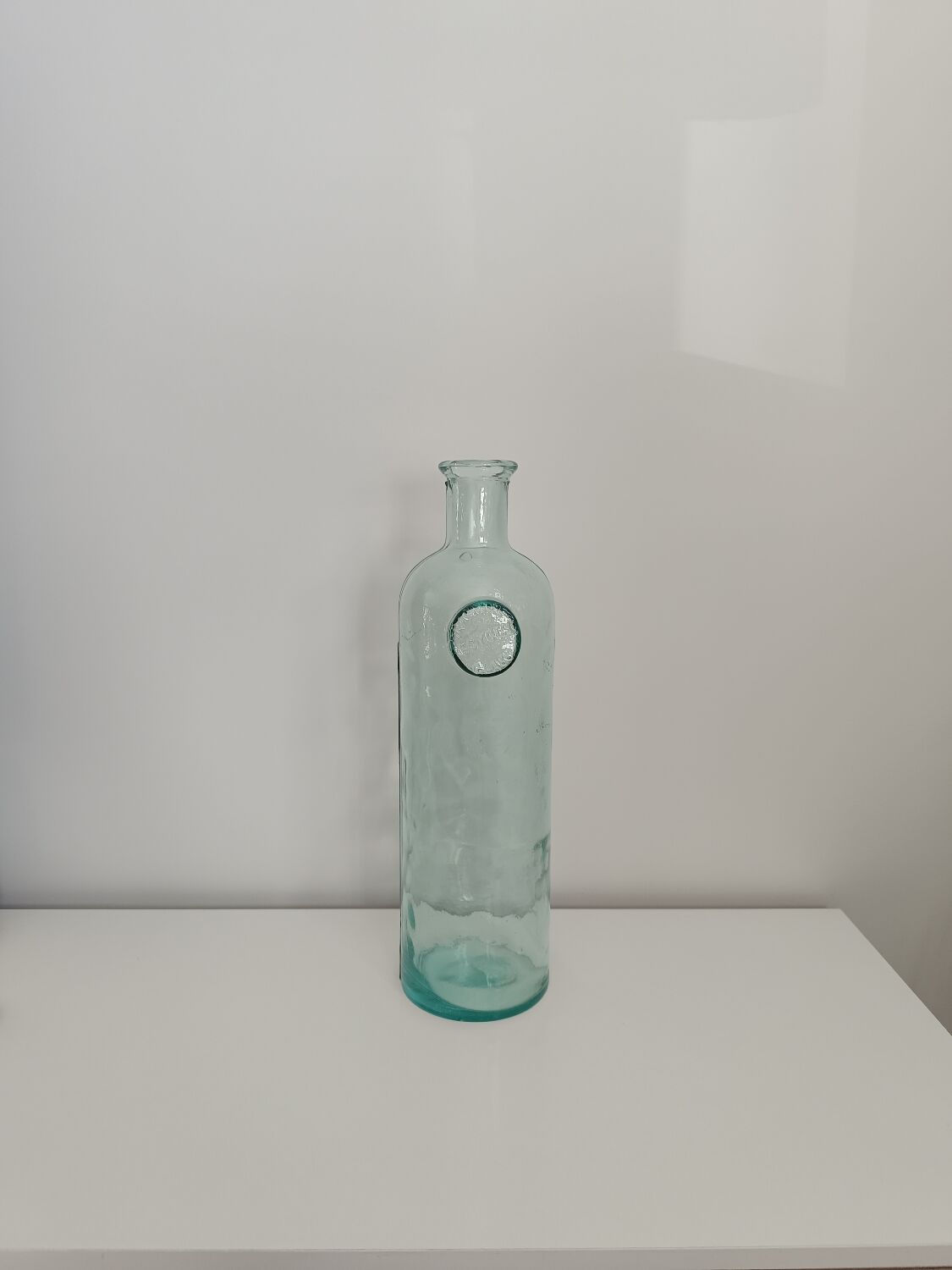 Grand vase en verre recyclé couleur vert d'eau