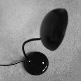 Vintage Bauhaus German Minimalist Black Metal Desk Lamp from Gebrüder Cosack Gecos, 1940s