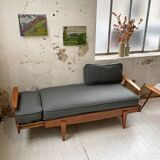 Daybed expandable Scandinavian 2-seater bench