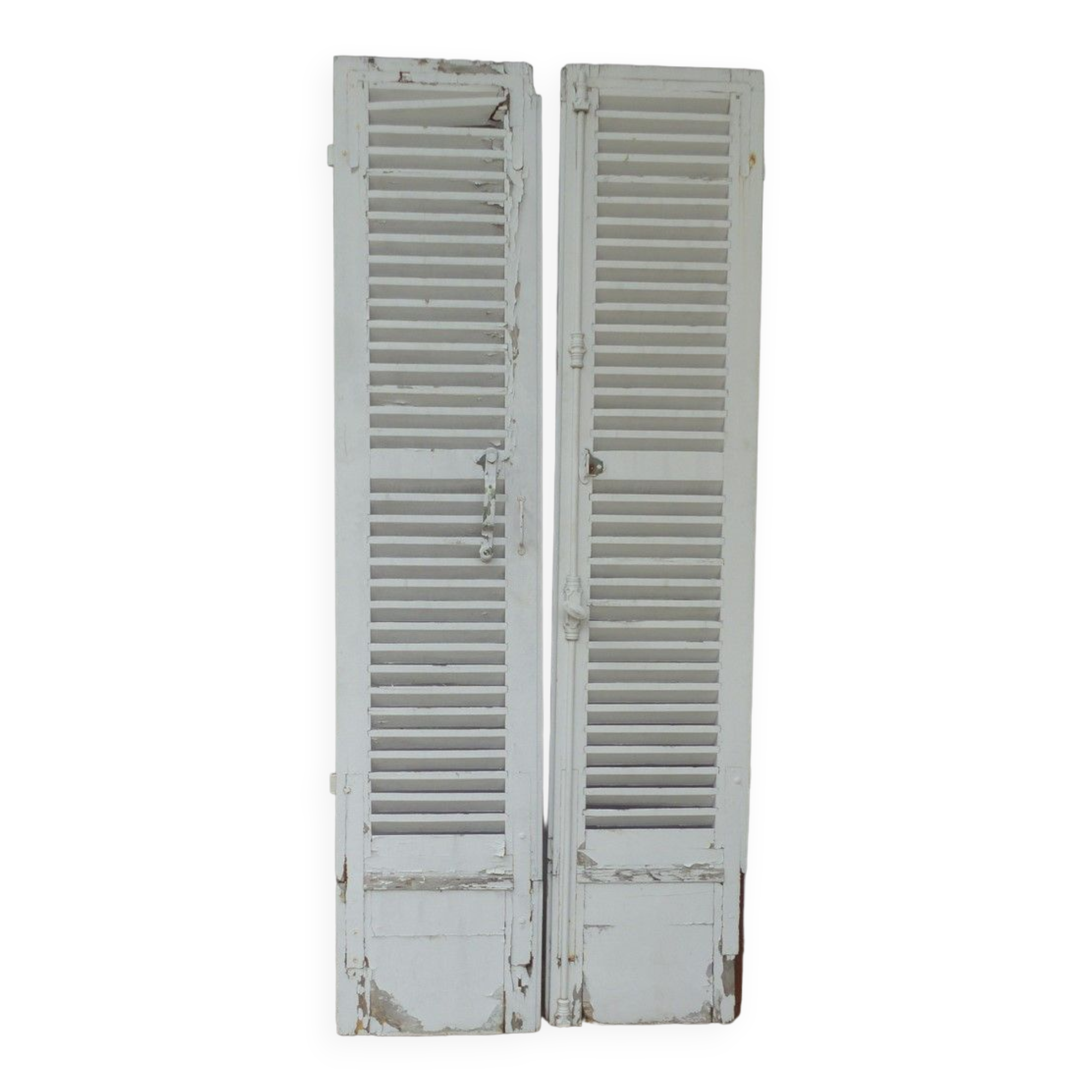 Old wooden shutters louvers 2 leafs