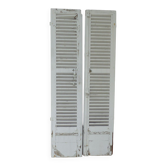 Old wooden shutters louvers 2 leafs