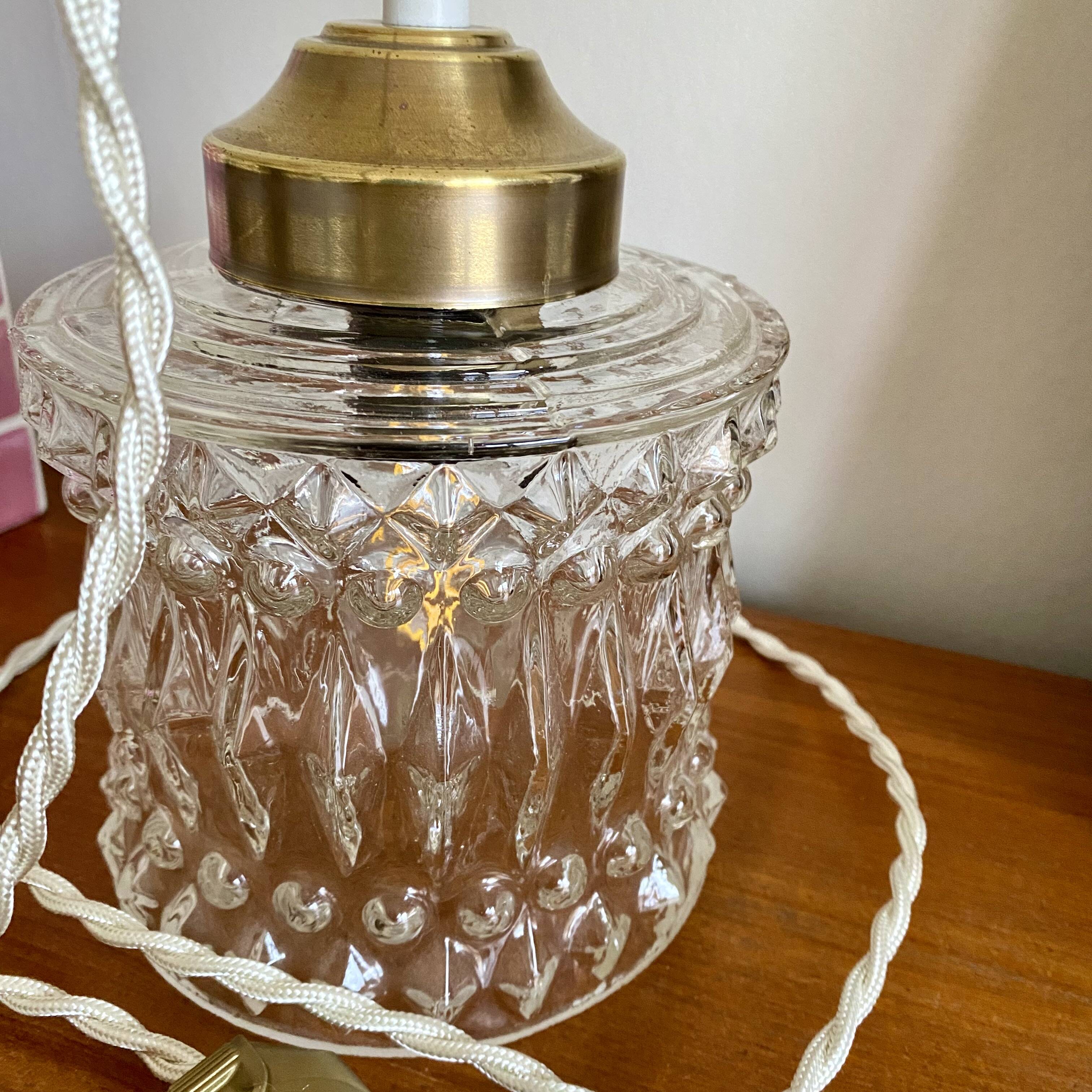 Lampe suspension baladeuse tulipe ancienne lampe appoint luminaire vintage LAMP-7377