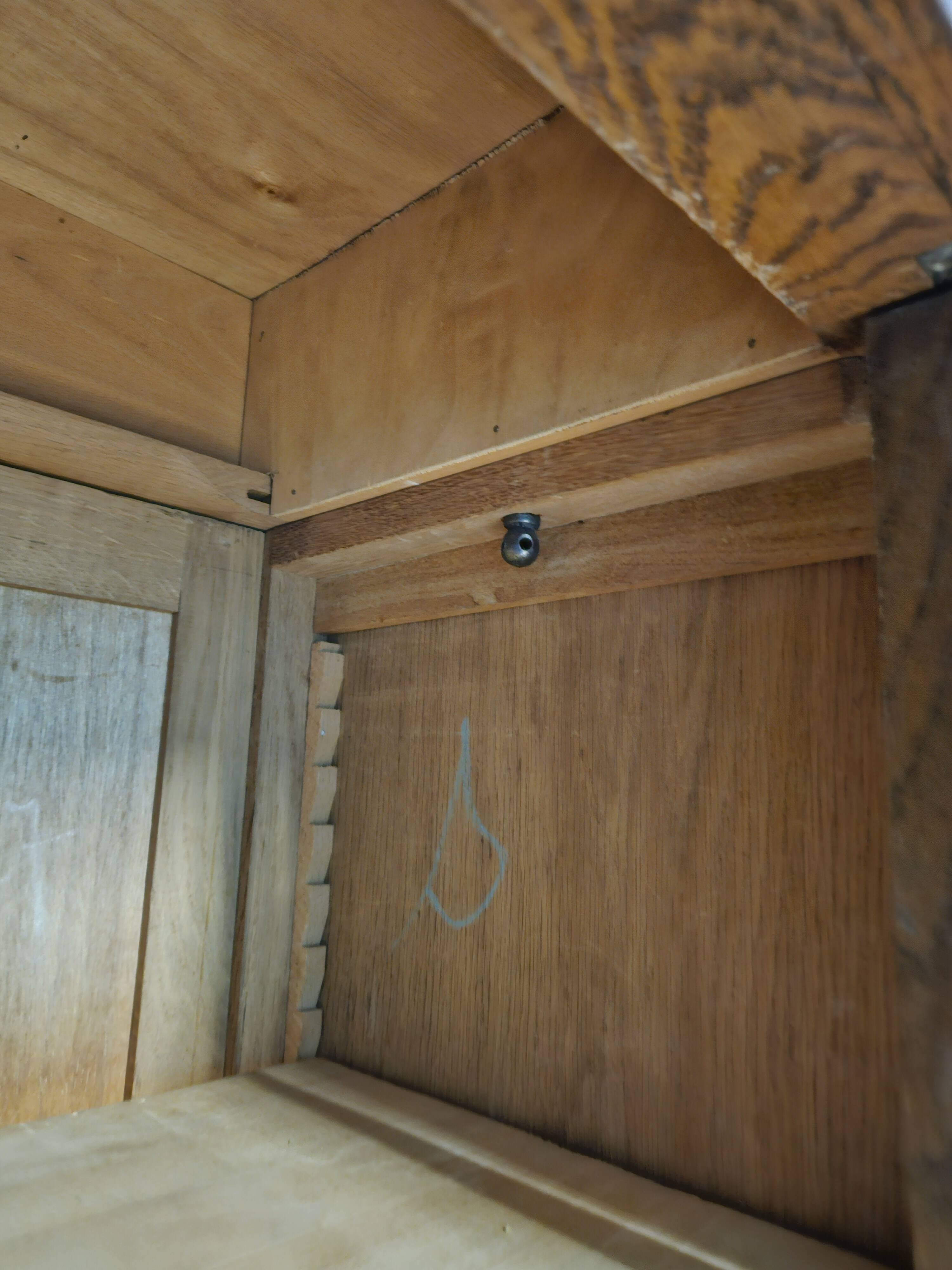 Antique oak administrative cupboard
