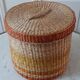 Wicker pan with vintage lid