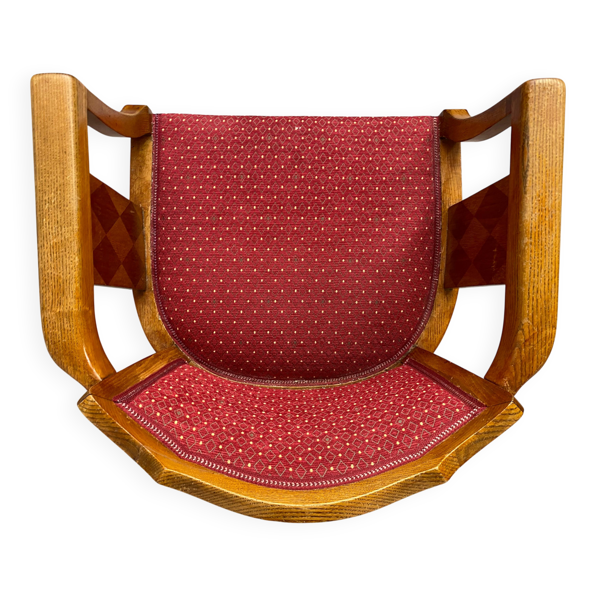 Art Deco office chair in walnut