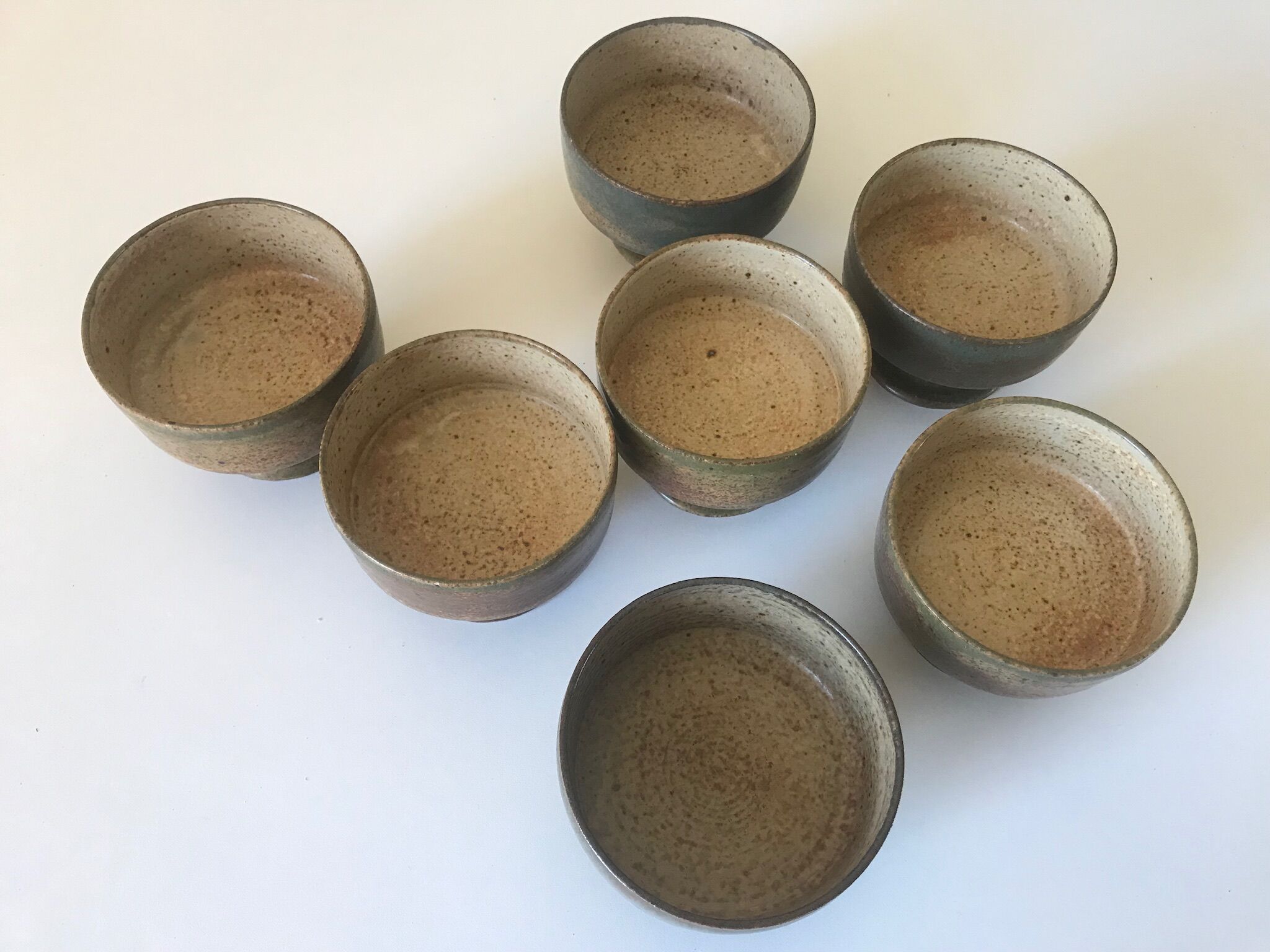 Lot cups or bowls by Jacques Lacheny vintage sandstone