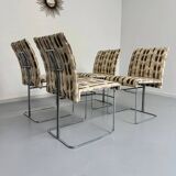 Set of 4 old Saporiti Italia chairs from the 1970s, Ernes design