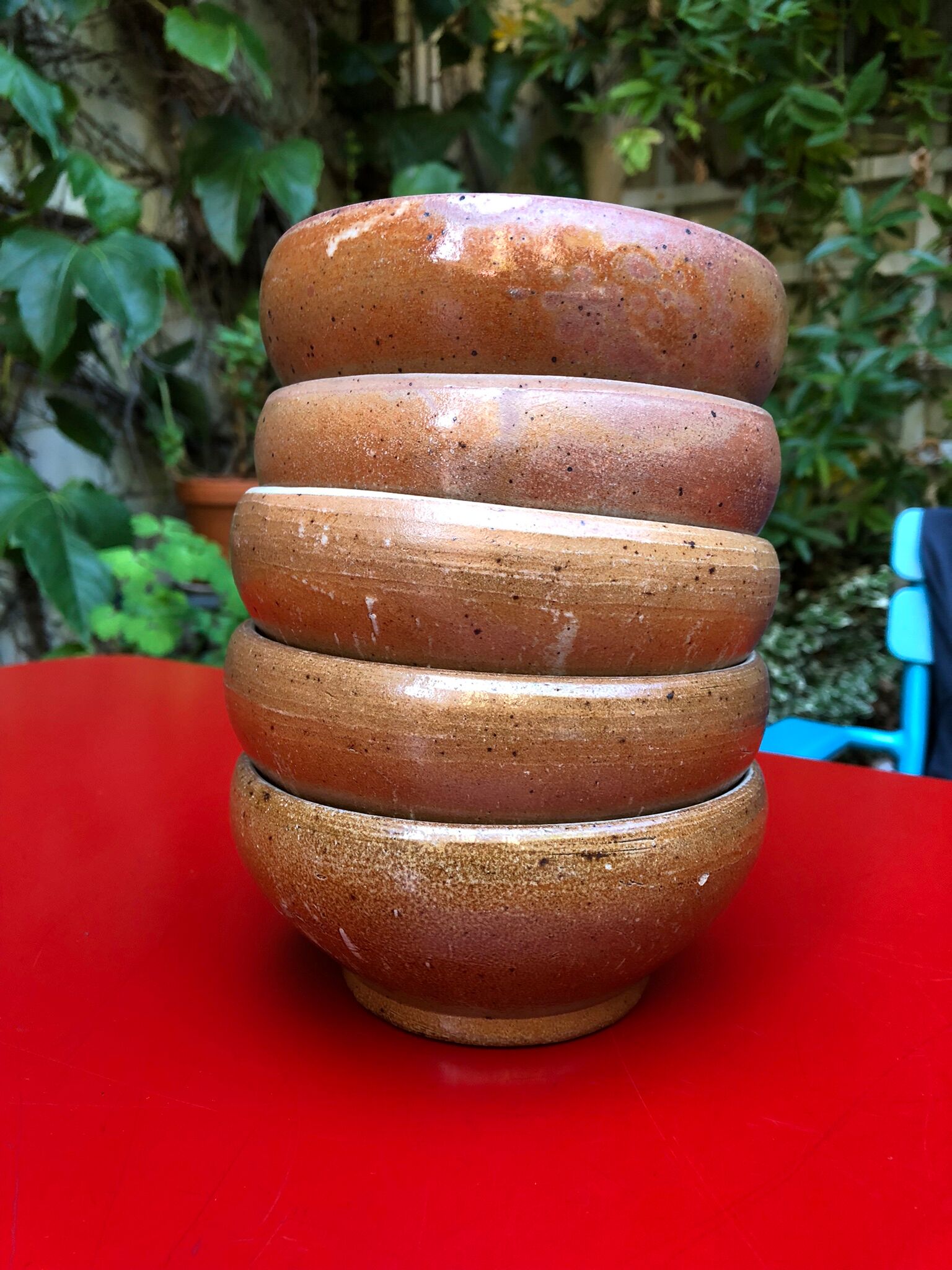 5 sandstone bowls set