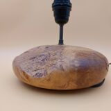 Brutalist oak lamp signed