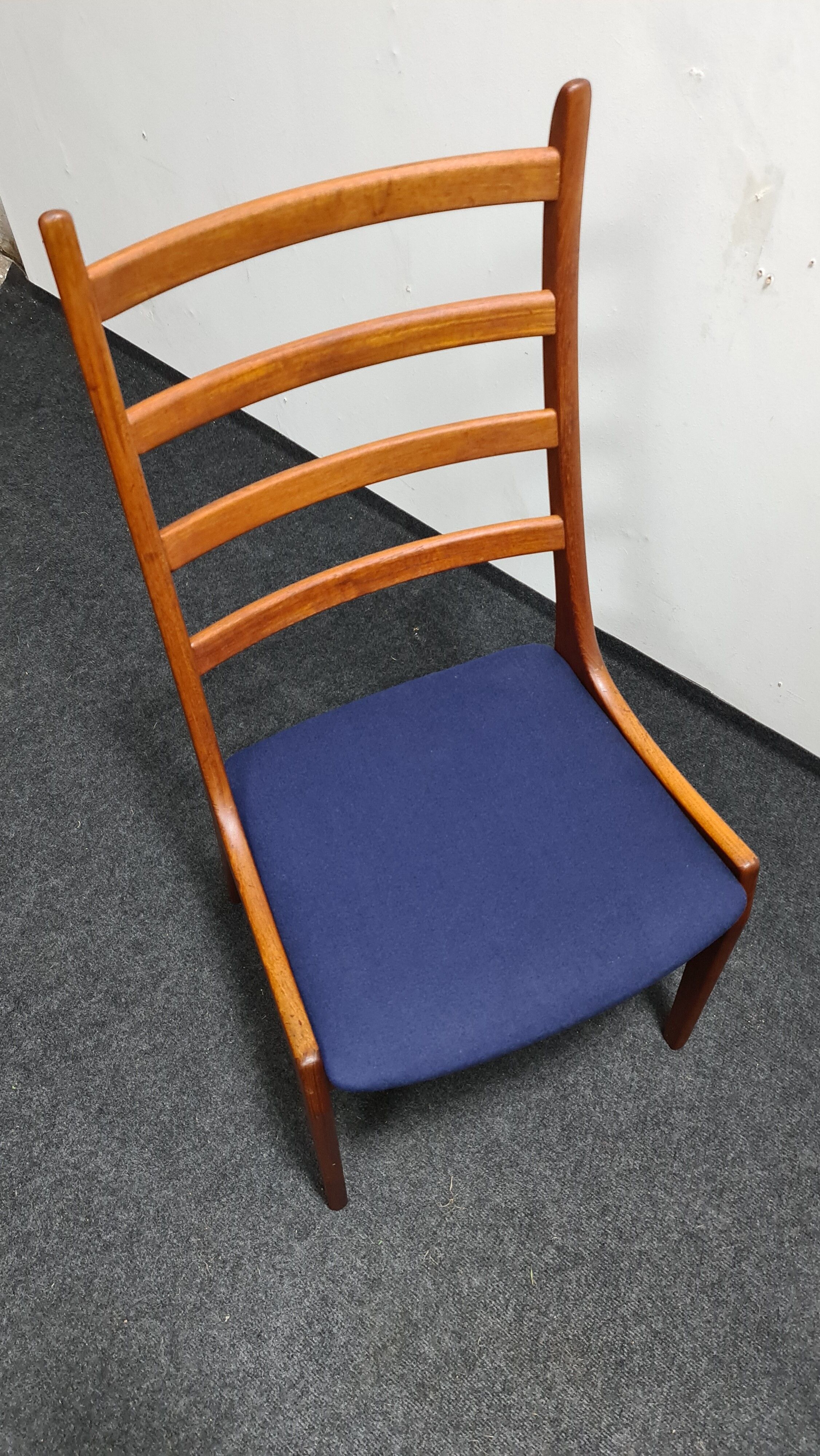 Vintage Danish design teak Dinning chairs by Kai Kristiansen for K  S mobel Denmark