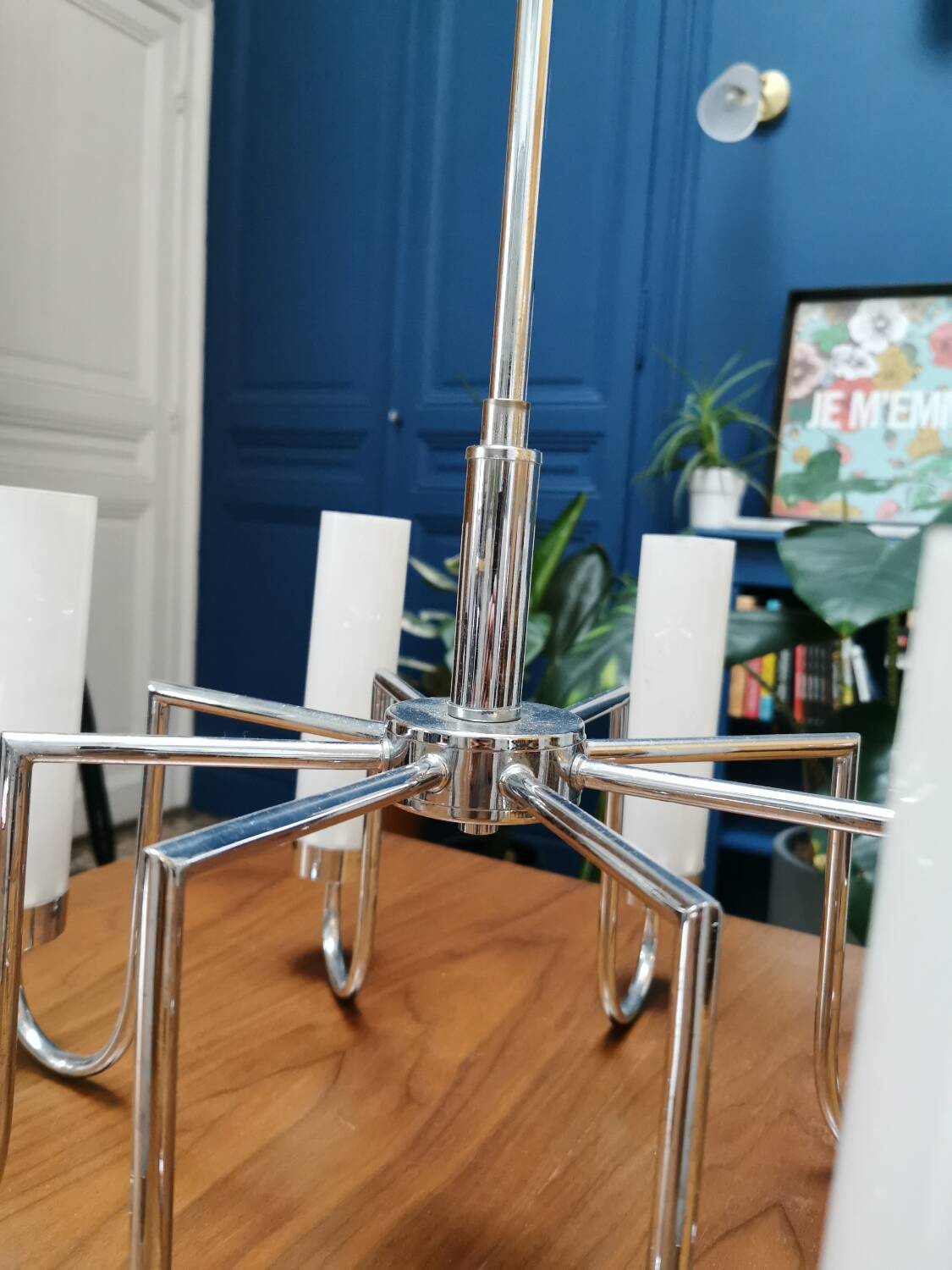 Vintage designer arm chandelier from the 70s