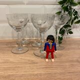 Set of 5 engraved glasses